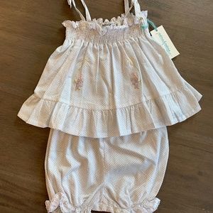 New Poeme & Poesie Baby Girl Fairies Sunsuit Set